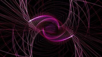 loop rosa magenta animato linee in movimento rotanti futuristici video
