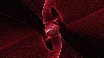 Loop Futuristic background dynamic red wave mesh line video