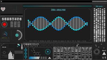 sequenza di DNA blu. background scientifico. video