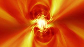 abstracte looping geanimeerde gloeiende gouden energie vortex schijnt video