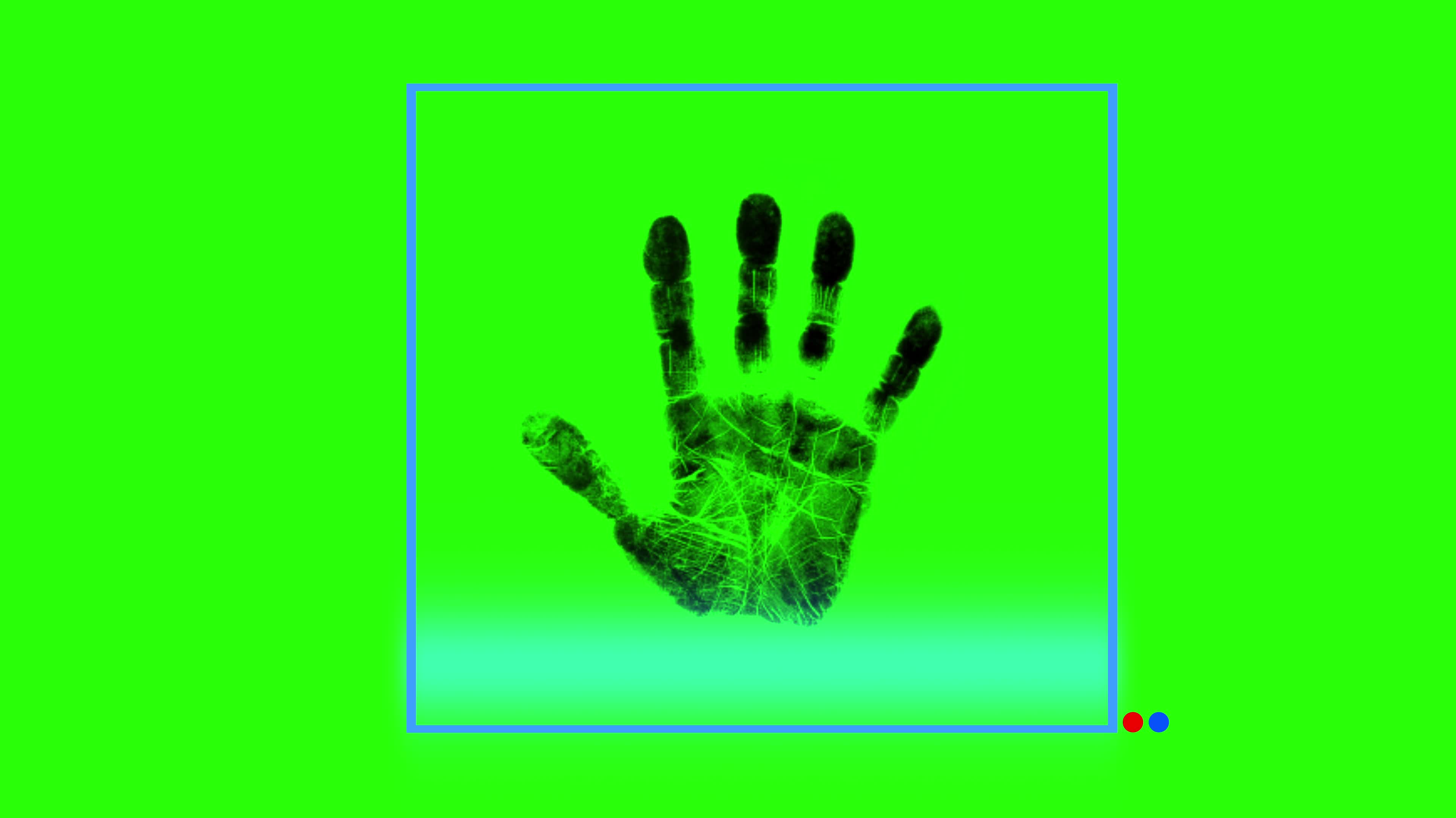 Handprint Palm Scanning Password Id Green Screen 2021017 Stock Video at