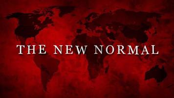 le nouveau mot normal sur la carte du monde rouge