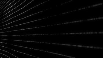 partículas brancas abstratas conectadas linhas ondulando video