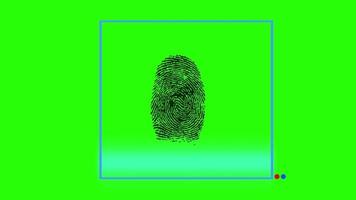 tecnologia di scansione delle impronte digitali hud video