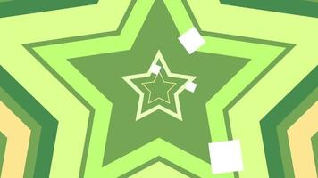 Green and yellow stars with ans infinity effect animation video