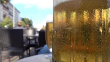 Beer in Cafe Table video