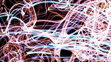 Zoom in animation chaos of threads energy background video