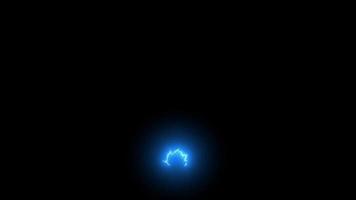 Pack of Different Blue Lightning Moving in a Black Background video