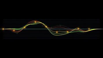 Seamless loop wave lines digital technology background video