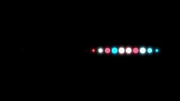 animazione di cerchi di luce multicolore