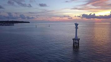 Light House at Sunset Aerial  video