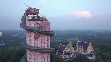 Sam Phran Bezirkslandschaft und der Drachentempel video