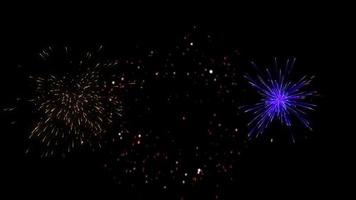 Graphique de mouvement de feux d'artifice 3D video