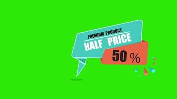 50% OFF Sale Promo Banner Label Special Offer Sticker