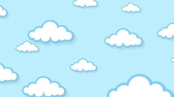 Zeichentrickfilm animierte Wolken am Himmel video