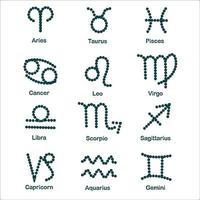 Zodiac and Astrological Symbols vector