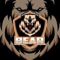 bear head mascot vector