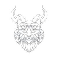 vector hand drawn illustration of cat