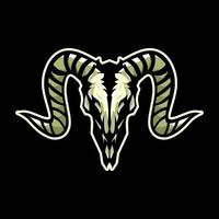 goat skull head vector