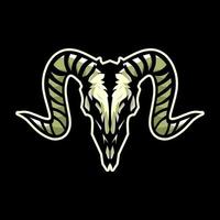 goat skull head vector