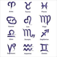 símbolos del zodíaco y astrológicos vector