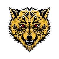 wolf head mascot vector