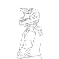 vector hand drawn illustration of rider
