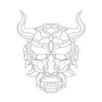 vector hand drawn illustration of demon