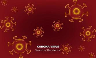 Corona Virus in Wuhan. Virus Corona vectors. red Background. Vector Illustration