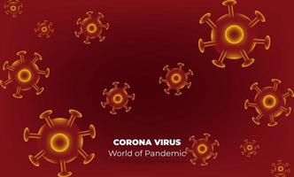 Corona Virus in Wuhan. Virus Corona vectors. red Background. Vector Illustration