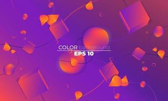 Creative geometric wallpaper. Trendy gradient shapes composition vector