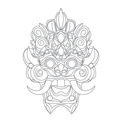 Balinese Mask Vector Art, Icons, and Graphics for Free Download