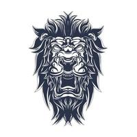 lion angry inking illustration artwork vector