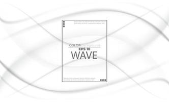 White liquid background abstract with soft waves fluid. cool gradient shapes vector