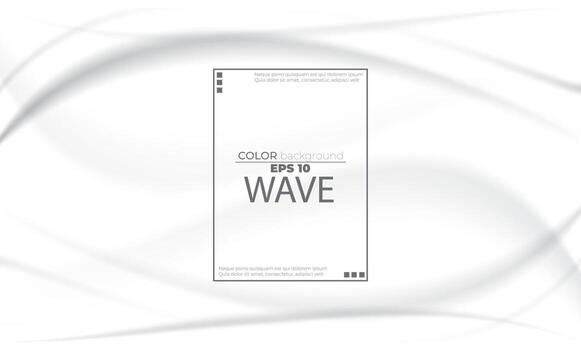 White liquid background abstract with soft waves fluid. cool gradient shapes vector