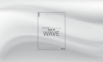 White liquid background abstract with soft waves fluid. cool gradient shapes vector