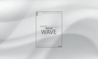 White liquid background abstract with soft waves fluid. cool gradient shapes vector