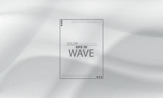 White liquid background abstract with soft waves fluid. cool gradient shapes vector