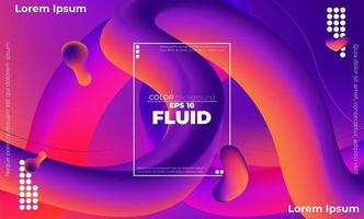 Abstract fluid color pattern of colorful liquid gradient background with modern geometric dynamic motion style Suitable For Wallpaper, Banner, Background, Card, Book Illustration, landing page, vector