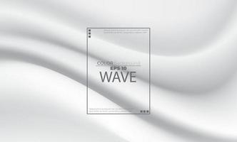 White liquid background abstract with soft waves fluid. cool gradient shapes vector