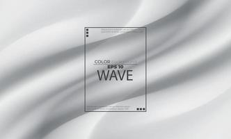 White liquid background abstract with soft waves fluid. cool gradient shapes vector