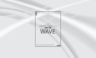 White liquid background abstract with soft waves fluid. cool gradient shapes vector