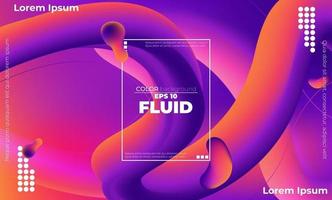 Abstract fluid color pattern of colorful liquid gradient background with modern geometric dynamic motion style Suitable For Wallpaper, Banner, Background, Card, Book Illustration, landing page, vector