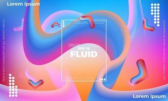 Abstract fluid color pattern of neon color liquid gradient background with modern geometric dynamic motion style Suitable For Wallpaper, Banner, Background, Card, Book Illustration, landing page, vector