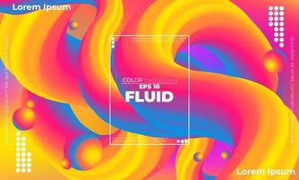 Abstract fluid color pattern of colorful liquid gradient background with modern geometric dynamic motion style Suitable For Wallpaper, Banner, Background, Card, Book Illustration, landing page, vector