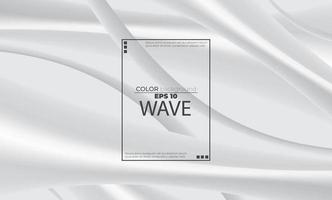 White liquid background abstract with soft waves fluid. cool gradient shapes vector