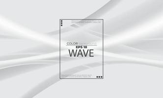 White liquid background abstract with soft waves fluid. cool gradient shapes vector