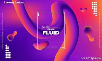 colorful liquid background abstract with soft waves fluid. cool gradient shapes vector