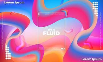 Abstract fluid color pattern of neon color liquid gradient background with modern geometric dynamic motion style Suitable For Wallpaper, Banner, Background, Card, Book Illustration, landing page, vector