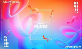 Abstract fluid color pattern of neon color liquid gradient background with modern geometric dynamic motion style Suitable For Wallpaper, Banner, Background, Card, Book Illustration, landing page, vector